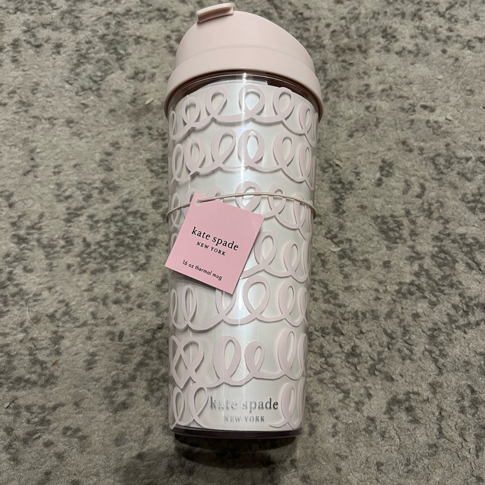 NWT kate spade new york Heart Knot Thermal Travel Mug - Picture 4 of 9